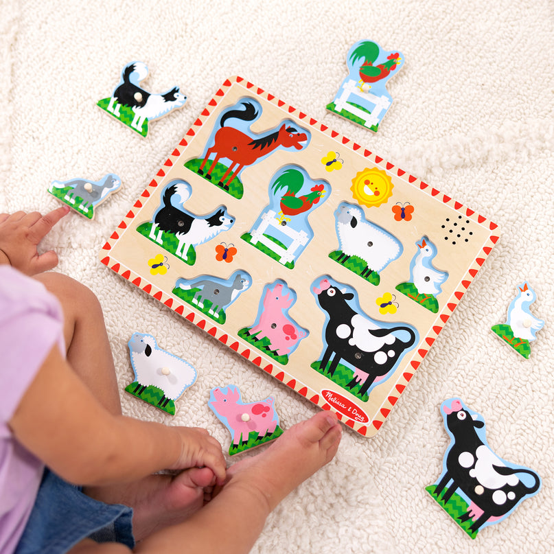 MELISSA & DOUG helidega pusle Farmi loomad