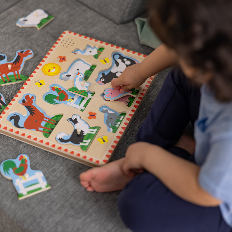 MELISSA & DOUG helidega pusle Farmi loomad