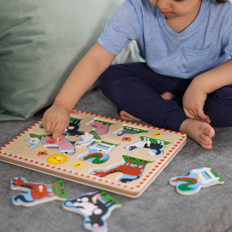 MELISSA & DOUG helidega pusle Farmi loomad