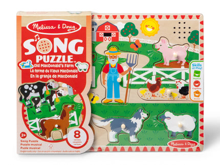 MELISSA & DOUG helidega pusle "Old MacDonald´s Farm" inglise keeles
