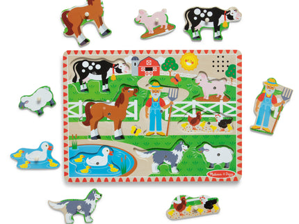 MELISSA & DOUG helidega pusle "Old MacDonald´s Farm" inglise keeles