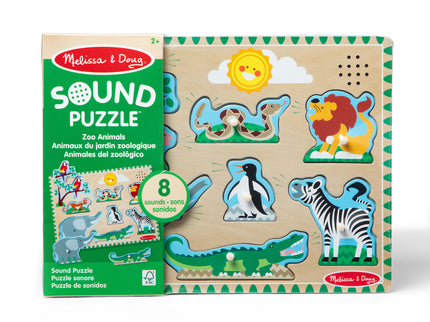 MELISSA & DOUG helidega pusle Loomaaia loomad