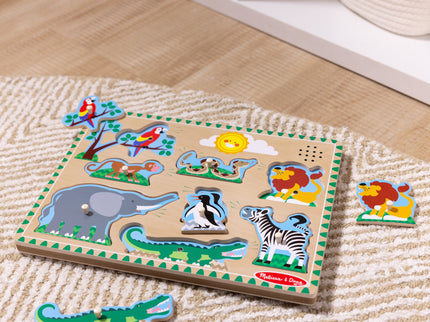 MELISSA & DOUG helidega pusle Loomaaia loomad