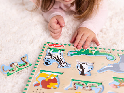 MELISSA & DOUG helidega pusle Loomaaia loomad