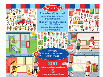 MELISSA & DOUG taaskasutatavad pehmed kleebised Minu linn