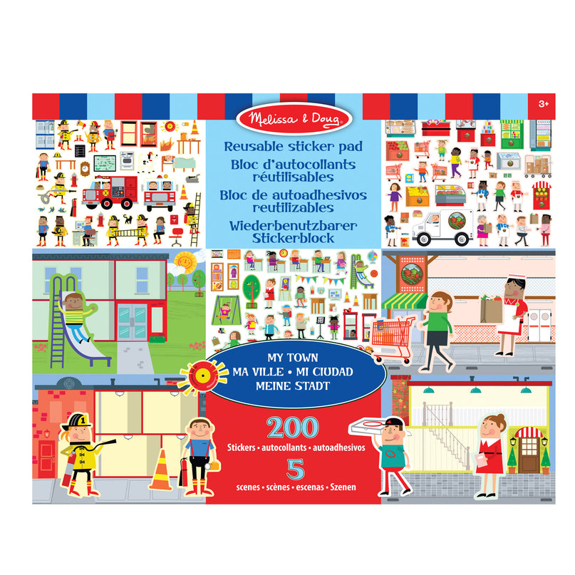 MELISSA & DOUG taaskasutatavad pehmed kleebised Minu linn