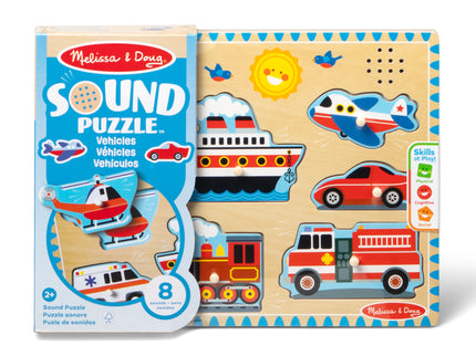 MELISSA & DOUG helidega pusle Sõidukid