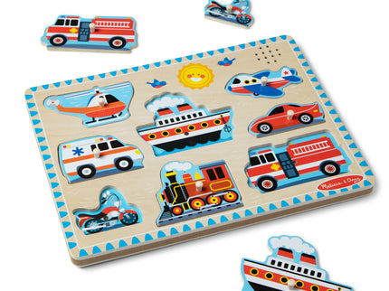 MELISSA & DOUG helidega pusle Sõidukid