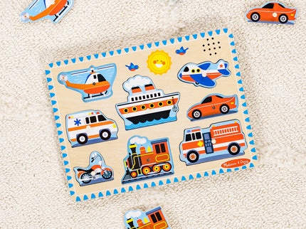 MELISSA & DOUG helidega pusle Sõidukid