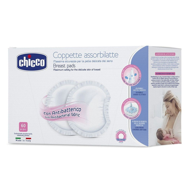 CHICCO Antibakteriaalsed rinnapadjad, 60 tk