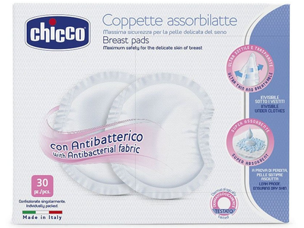 CHICCO Antibakteriaalsed rinnapadjad, 30 tk