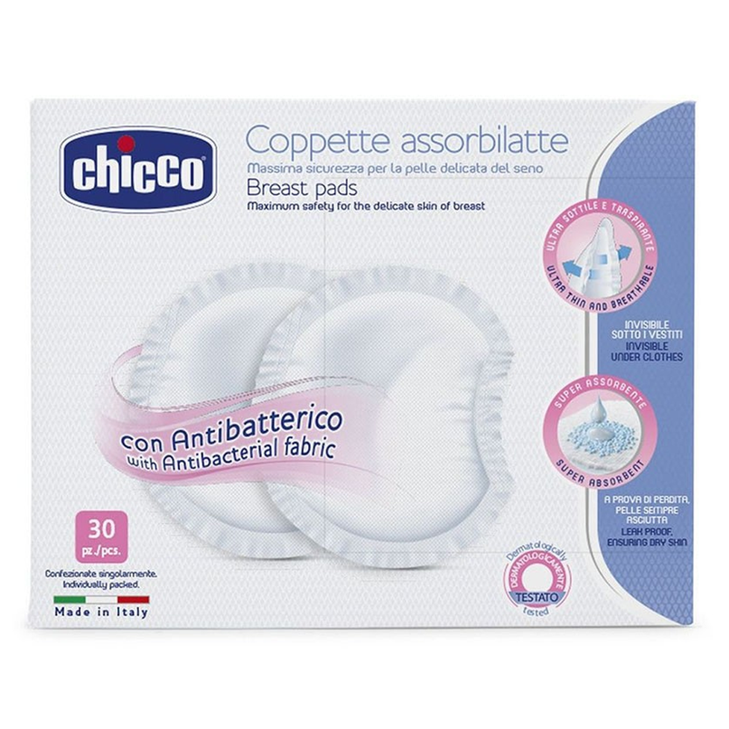 CHICCO Antibakteriaalsed rinnapadjad, 30 tk