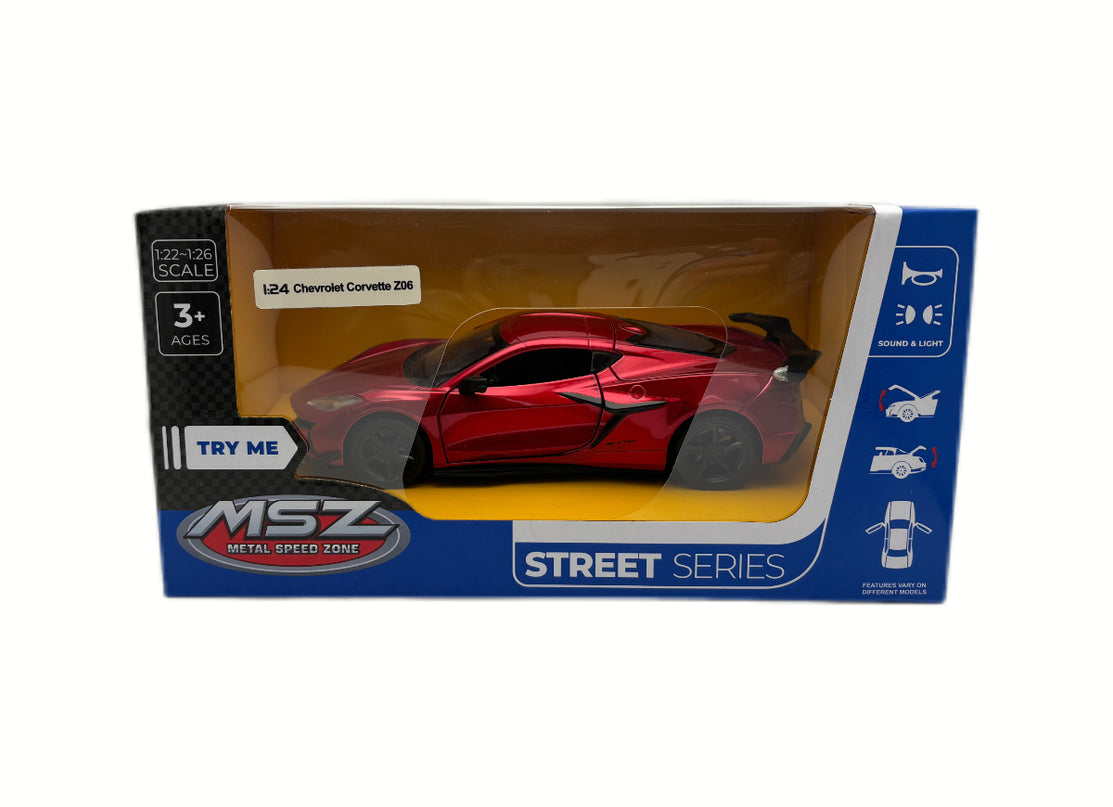 MSZ metallist mudelauto Chevrolet Corvette C8 Z06 2024, skaala 1:24