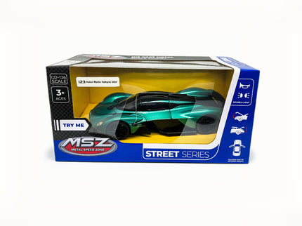 MSZ metallist mudelauto Aston Martin Valkyrie 2024, skaala 1:23