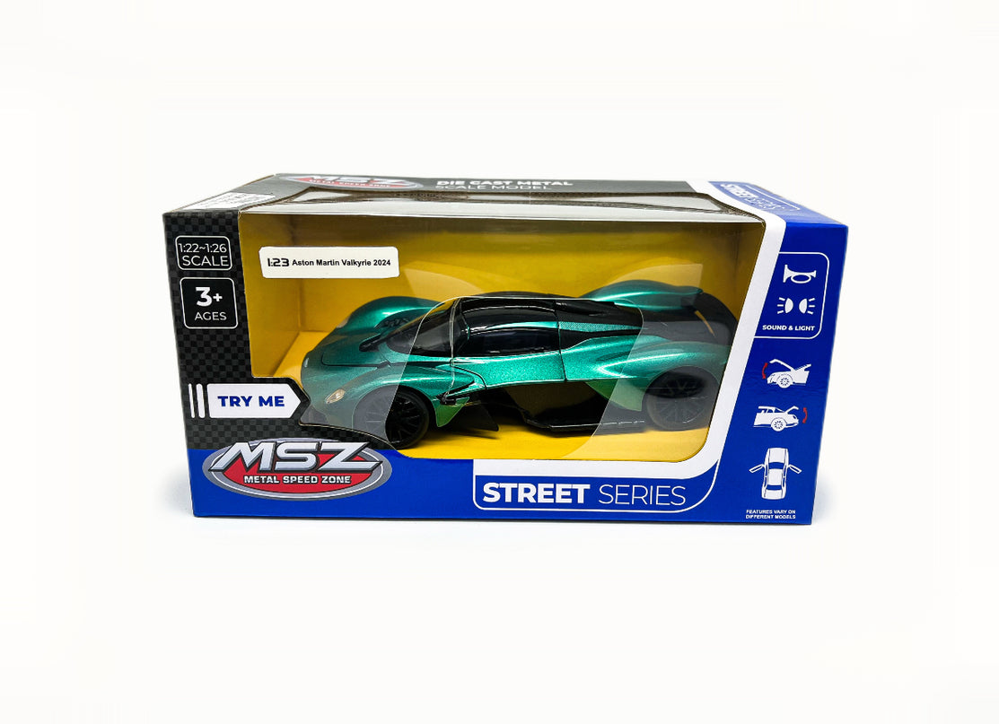 MSZ metallist mudelauto Aston Martin Valkyrie 2024, skaala 1:23