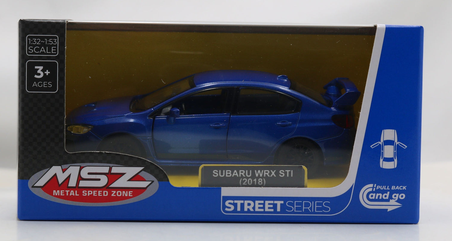 MSZ metallist mudelauto Subaru WRX STI, skaala 1:40