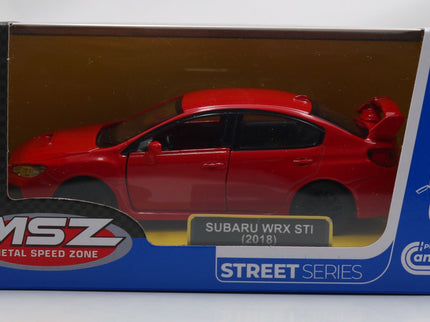MSZ metallist mudelauto Subaru WRX STI, skaala 1:40