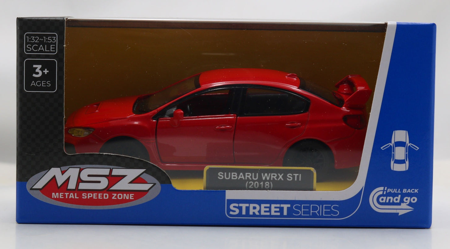 MSZ metallist mudelauto Subaru WRX STI, skaala 1:40
