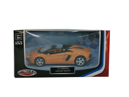 MSZ metallist mudelauto Lamborghini Aventador Roadster, skaala 1:43