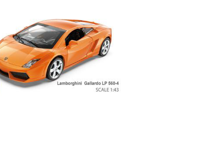 MSZ metallist mudelauto Lamborghini Gallardo LP560-4, skaala 1:43