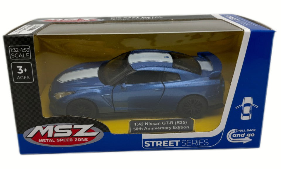 MSZ metallist mudelauto Nissan GT-R (R35), skaala 1:42