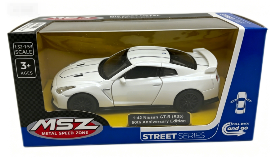 MSZ metallist mudelauto Nissan GT-R (R35), skaala 1:42