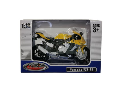 MSZ metallist mudel mootorratas YAMAHA YZF-R1, skaala 1:18
