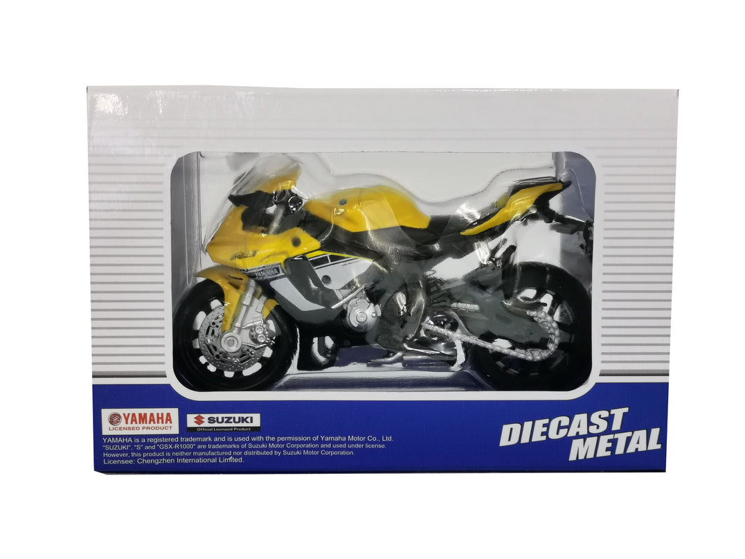 MSZ metallist mudel mootorratas YAMAHA YZF-R1, skaala 1:18