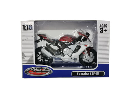 MSZ metallist mudel mootorratas YAMAHA YZF-R1, skaala 1:18