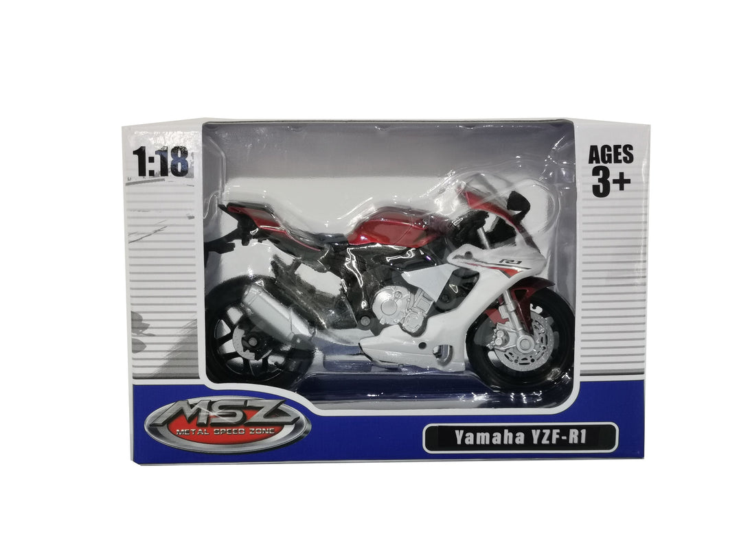 MSZ metallist mudel mootorratas YAMAHA YZF-R1, skaala 1:18