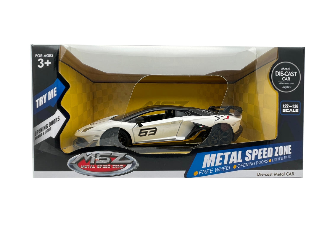 MSZ metallist mudelauto Lamborghini SVJ, skaala 1:24