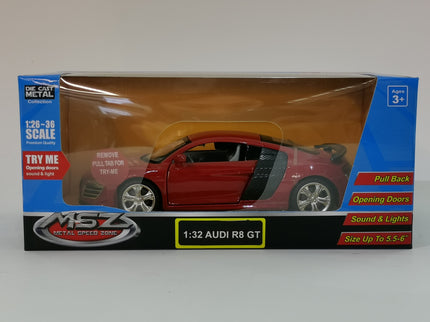 MSZ metallist mudelauto Audi R8 GT, skaala 1:32