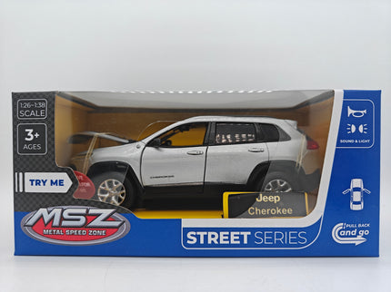 MSZ metallist mudelauto Jeep Cherokee, skaala 1:32