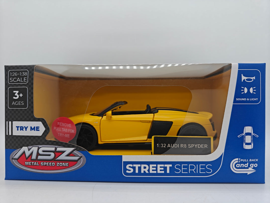 MSZ metallist mudelauto Audi R8 Spdyer, skaala 1:32