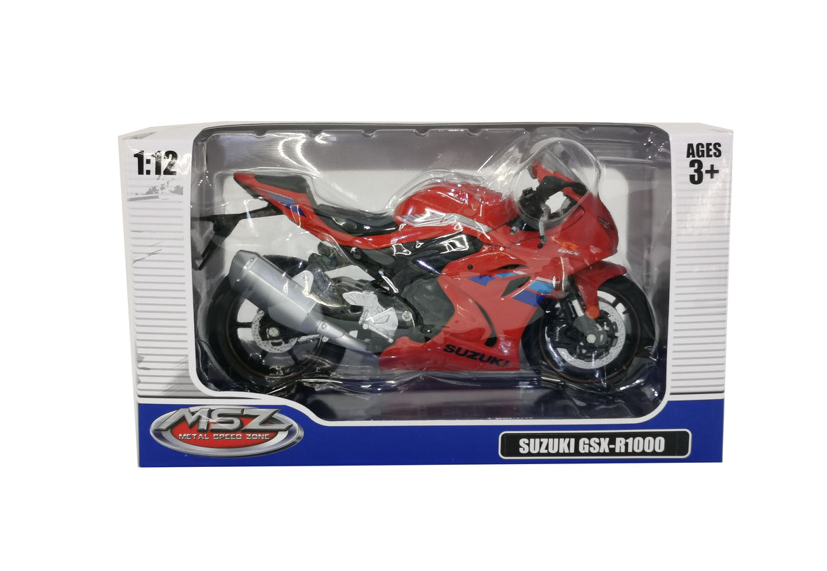 MSZ metallist mudel mootorratas SUZUKI GSR-R1000, skaala 1:12