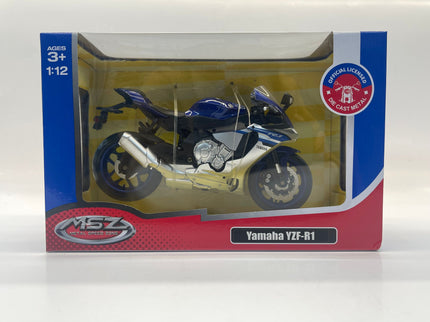 MSZ metallist mudelmootorratas Yamaha YZF-R1, skaala 1:12