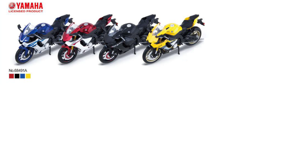 MSZ metallist mudelmootorratas Yamaha YZF-R1, skaala 1:12