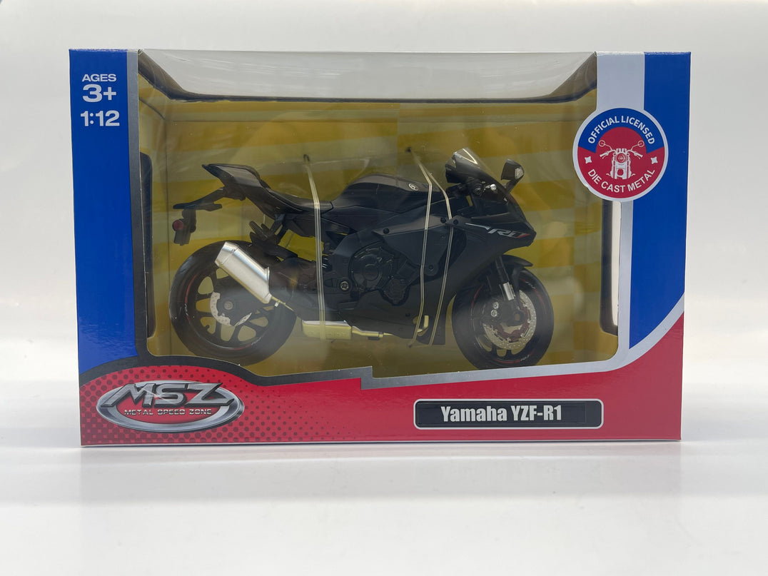 MSZ metallist mudelmootorratas Yamaha YZF-R1, skaala 1:12