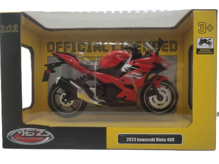 MSZ metallist mudelmootorratas Kawasaki Ninja 400, skaala 1:12