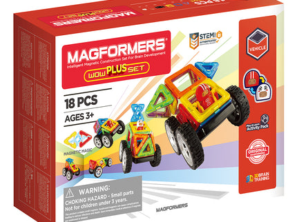 MAGFORMERS Magnetkonstruktori komplekt Wow plus, 18 osa