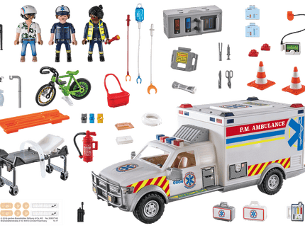PLAYMOBIL Päästeautod: tulede ja heliga kiirabiauto 70936