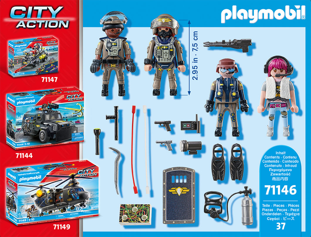 PLAYMOBIL CITY ACTION Tactical Unit figuuride komplekt 71146