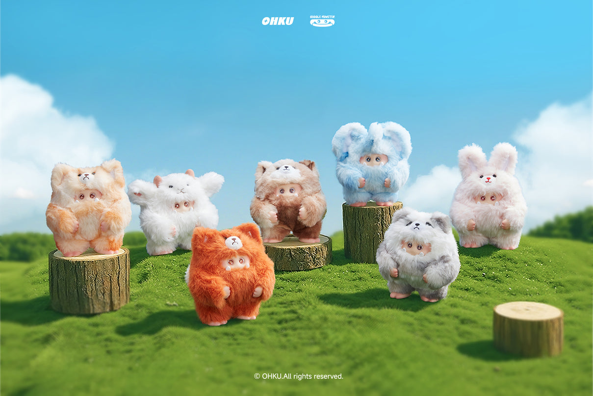 GIGGLE MONSTER Blind box vinüülplüüš – Furry Forest seeria