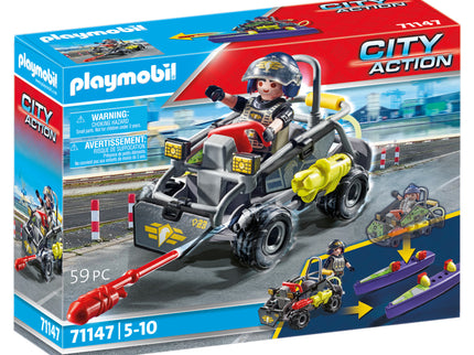 PLAYMOBIL CITY ACTION Tactical Unit mitmerajaline ATV 71147