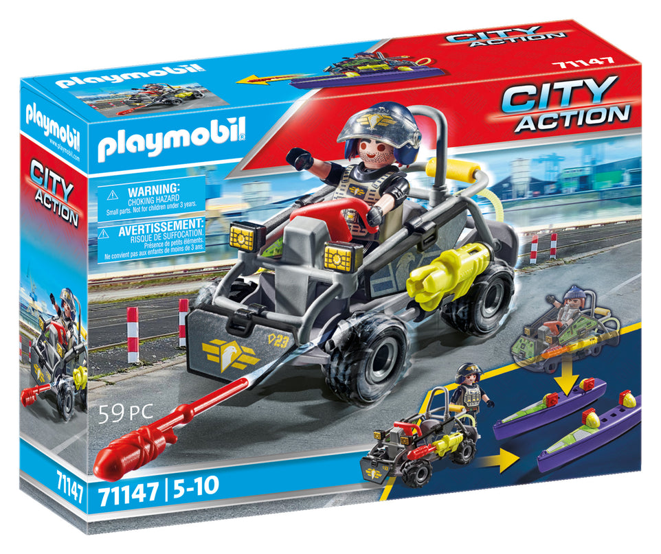 PLAYMOBIL CITY ACTION Taktikaline üksus mitmerajaline ATV 71147