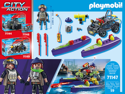 PLAYMOBIL CITY ACTION Tactical Unit mitmerajaline ATV 71147