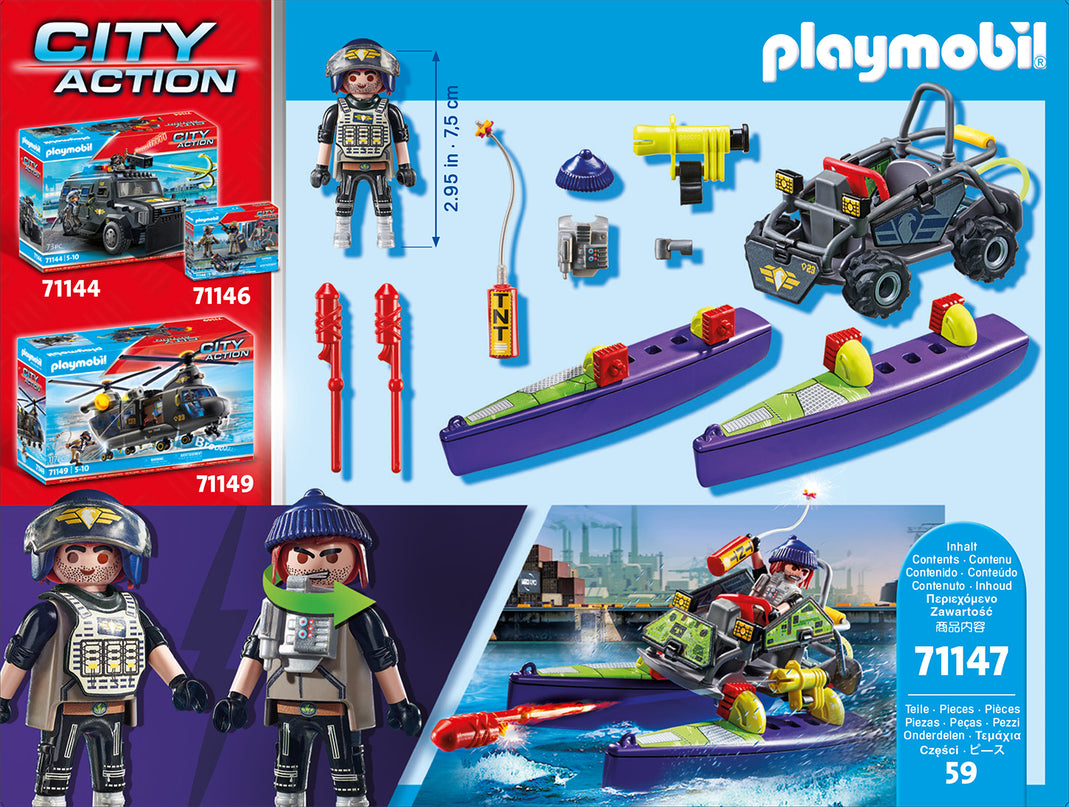 PLAYMOBIL CITY ACTION Taktikaline üksus mitmerajaline ATV 71147