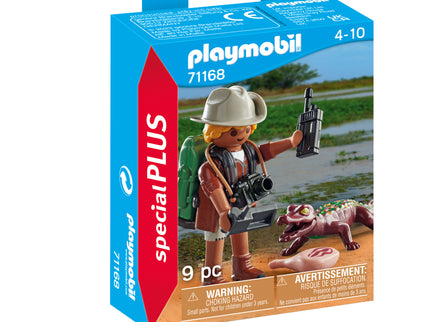 PLAYMOBIL SPECIAL PLUS Teadlase figuur koos noore kaimaniga 71168