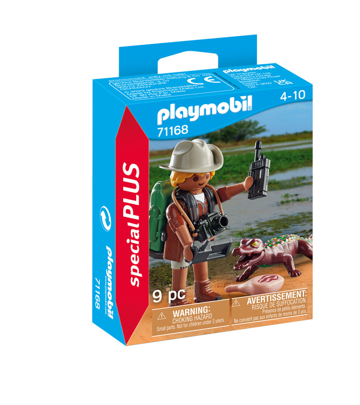 PLAYMOBIL SPECIAL PLUS Teadlase figuur koos noore kaimaniga 71168