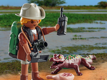 PLAYMOBIL SPECIAL PLUS Teadlase figuur koos noore kaimaniga 71168